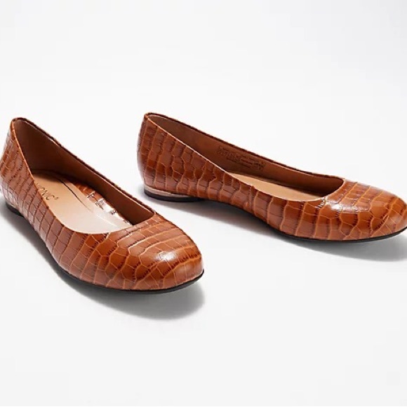 Vionic Shoes - Vionic Hannah Ballet Flat Brown Croc Size 8